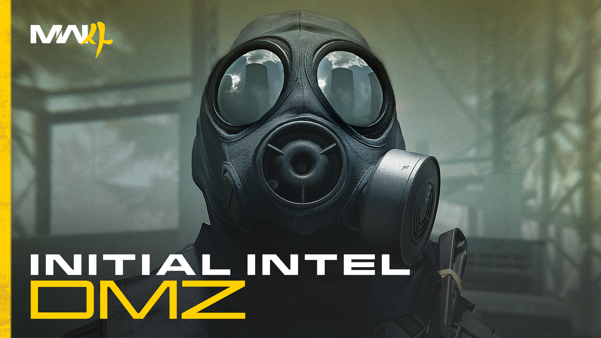 Operator in a gas mask in the Modern Warfare 4 DMZ Initial Intel artwork