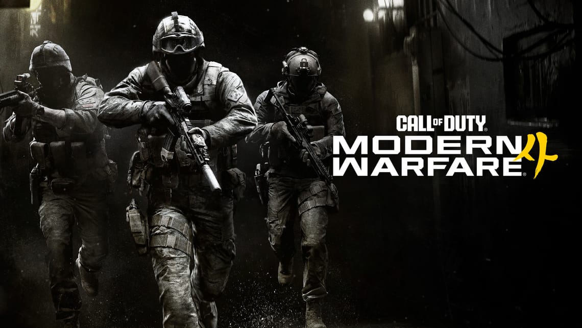Soldiers advancing in the dark in Call of Duty: Modern Warfare 4 key art