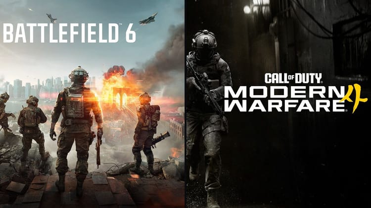 Battlefield 6 key art next to Call of Duty: Modern Warfare 4 key art