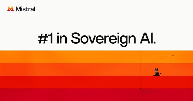 Mistral AI artwork reading #1 in Sovereign AI