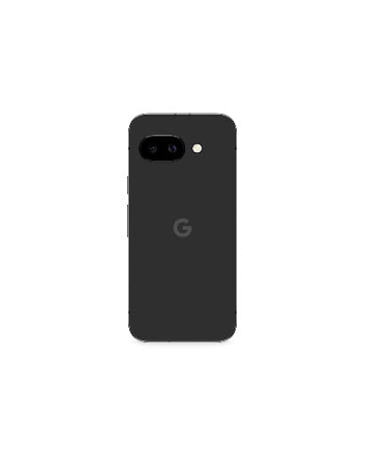 A black Google Pixel phone seen from the back